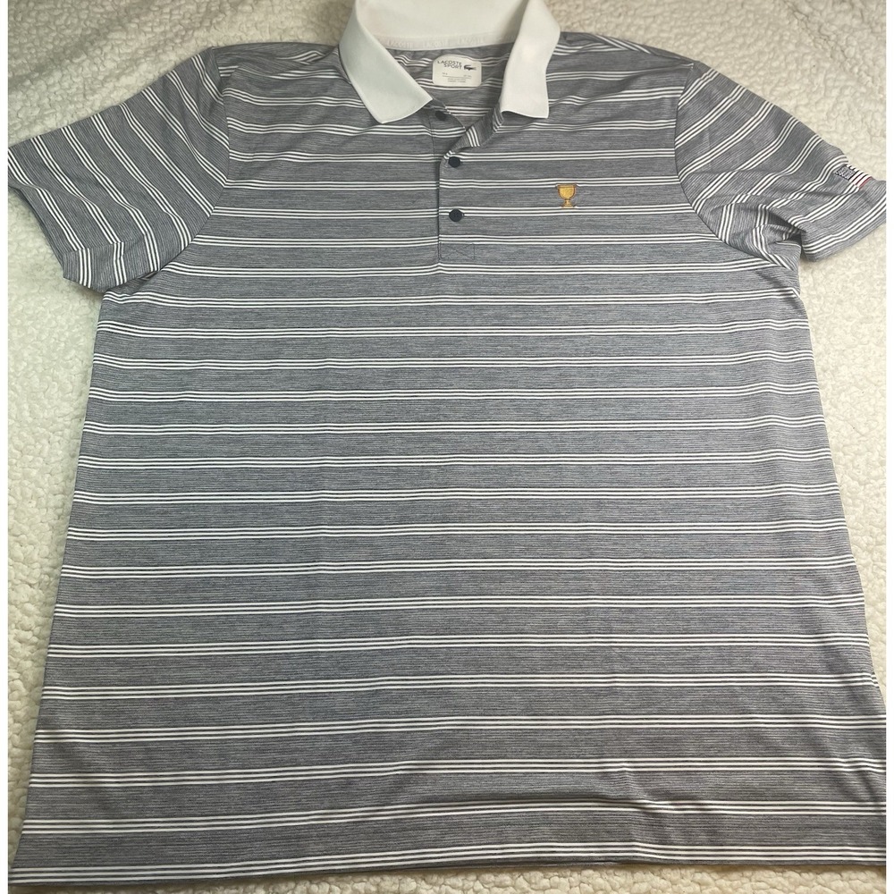Lacoste Sport Men's  Golf Polo Shirt Size XXXL Black White
